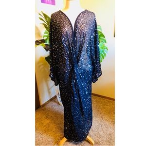 ASOS Curve Dresses - ASOS Scatter Sequin Knot Front Kimono Midi Dress ASOS Curve Dresses - ASOS Scatter Sequin Knot Front Kimono Midi Dress